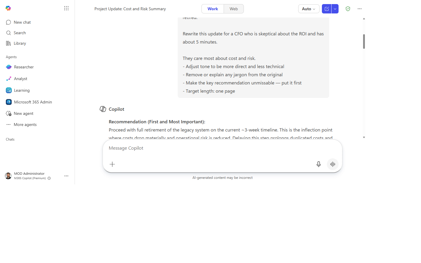 The content rewritten for a new audience